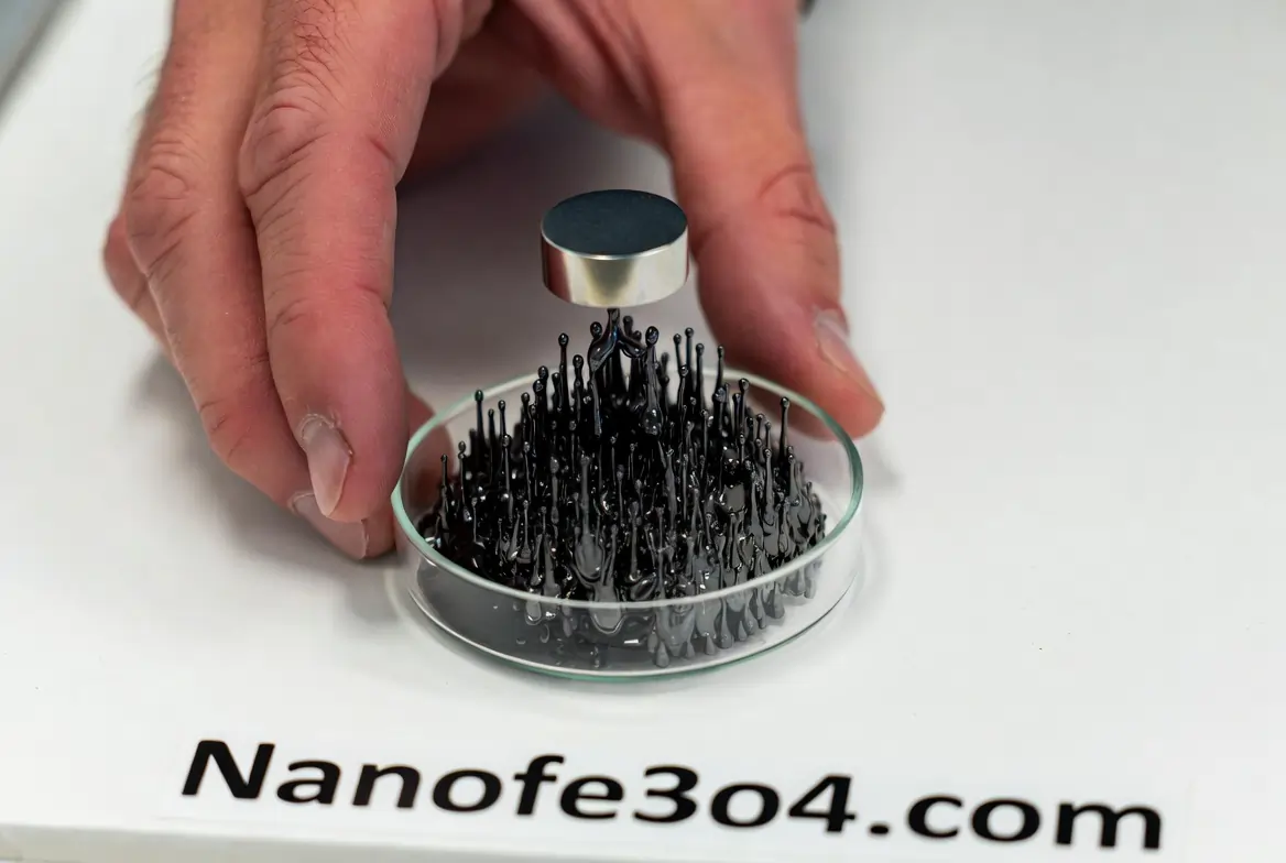 manyetit özelliklerde nano fe3o4 demir oksit tozu ile ferrofluid üretimi